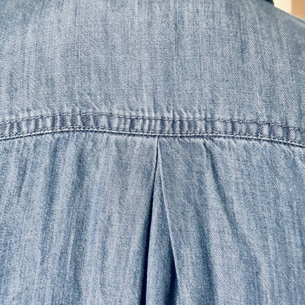 INC Unique Beaded Denim Long Sleeve Shirt - Size 4. - Picture 6 of 8
